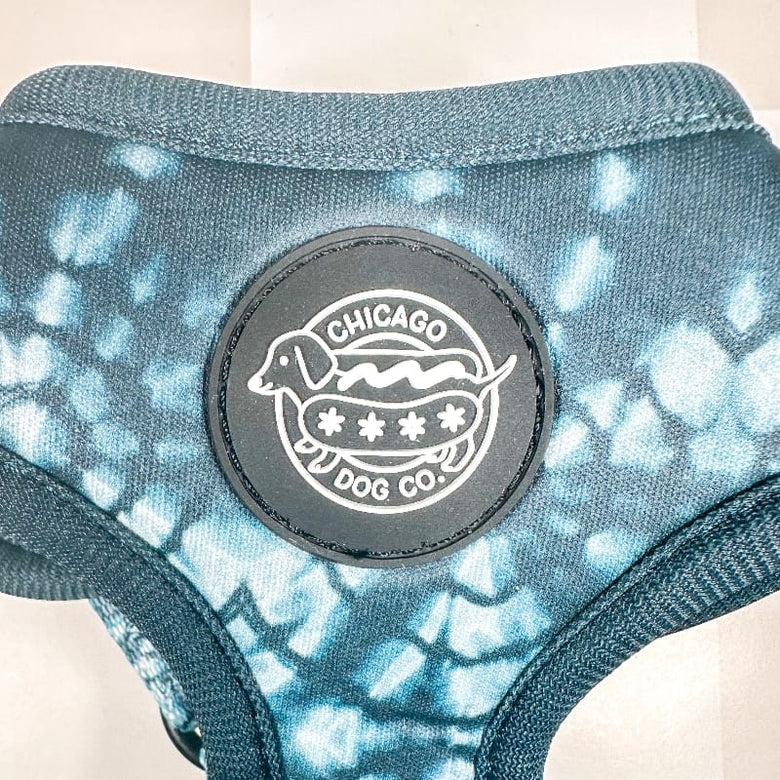 Chicago Dog Co. Pet Collars & Harnesses Denim Tie Dye Harness