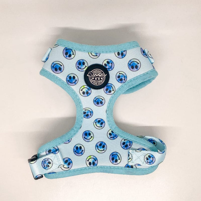 Chicago Dog Co. Pet Collars & Harnesses Tie Dye Smiley Harness