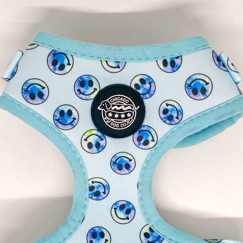 Chicago Dog Co. Pet Collars & Harnesses Tie Dye Smiley Harness
