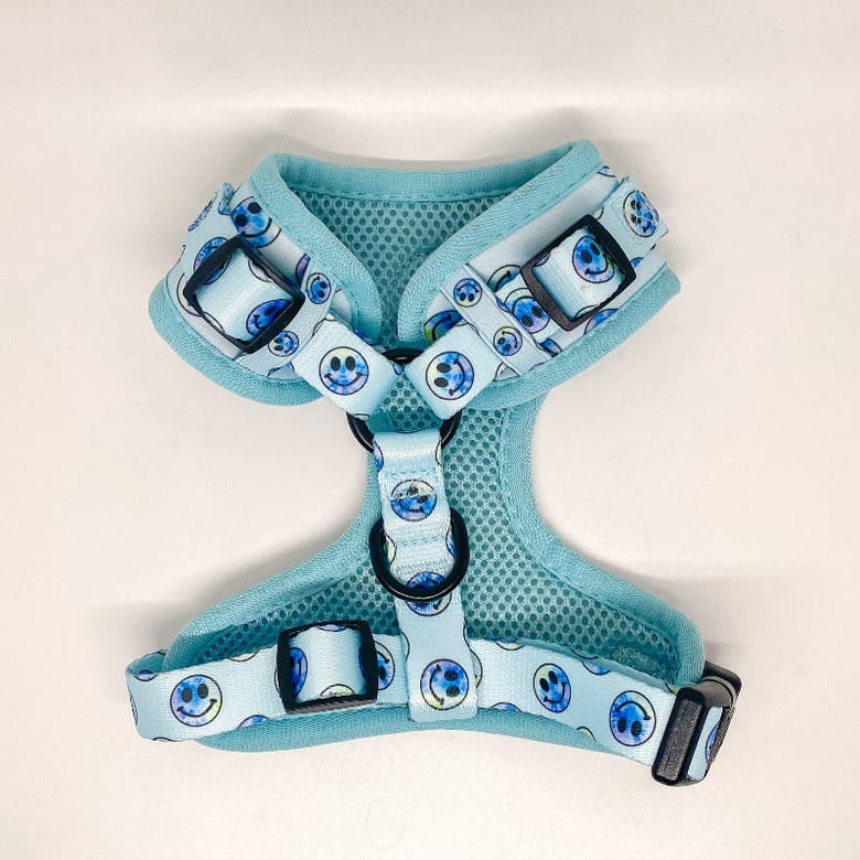 Chicago Dog Co. Pet Collars & Harnesses Tie Dye Smiley Harness