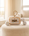 White Chewy Trunk Interactive Activity House Rope Dog Toy Set - 4Pc