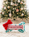 Puppermint Bone Holly (Seasons Grrreetings) Christmas Holiday Plush Squeak Dog Toy