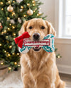 Puppermint Bone Holly (Seasons Grrreetings) Christmas Holiday Plush Squeak Dog Toy