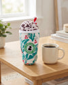 Starbarks Puppermint Mocha Holly Print Cup Christmas Holiday Plush Squeaky Dog Toy