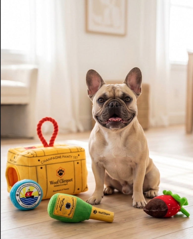 Woof Clicquot Pawty Interactive Burrow Dog Toy Set - 4Pc