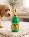 Woof Clicquot Classic Bottle Plush Squeaky Dog Toy