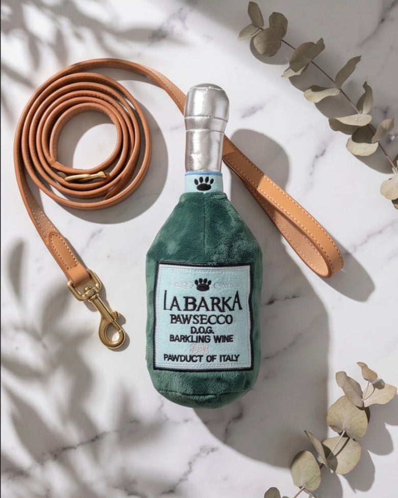 LaBarka Pawsecco Plush Squeaky Dog Toy