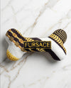 Fursace Bone Black & Gold Plush Squeaky Dog Toy