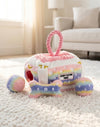 Pink Ombre Chewy Trunk Interactive Activity House Rope Dog Toy Set - 4Pc