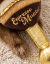 Espresso Muttini Plush Squeaky Dog Toy