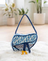 Dog-ior Blue Saddle Bag Plush Squeaky Dog Toy