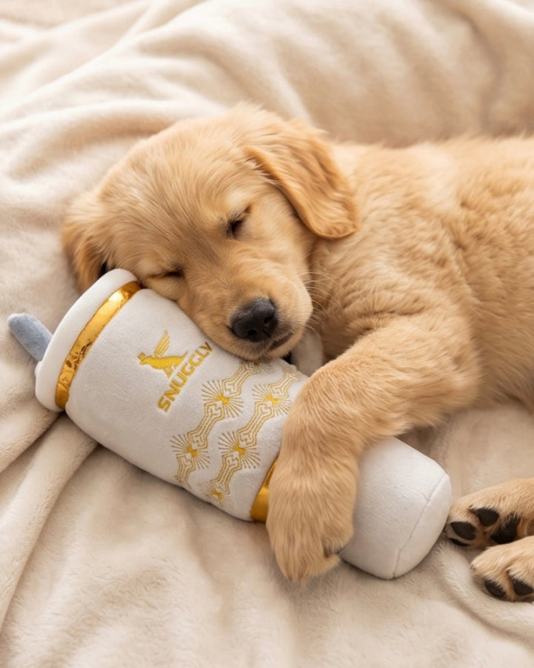 Holiday Snuggly Cup Plush Squeak Dog Toy - Comes in 3 Colors