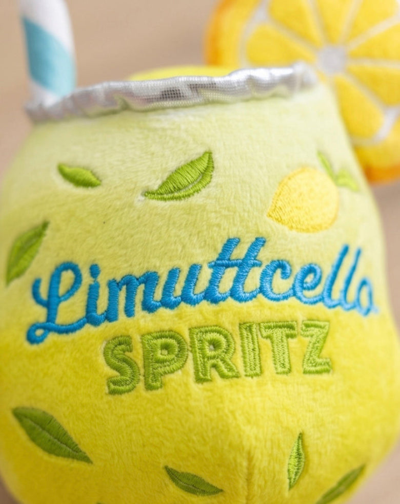 Limuttcello Refreshing Lemon Spritz Plush Squeaker Dog Toy