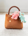 Labowwow Brown Handbag Plush Squeaky Rope Dog Toy Set - 3 Pc
