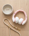 Pink Barks Headphones Plush Squeaky Dog Toy