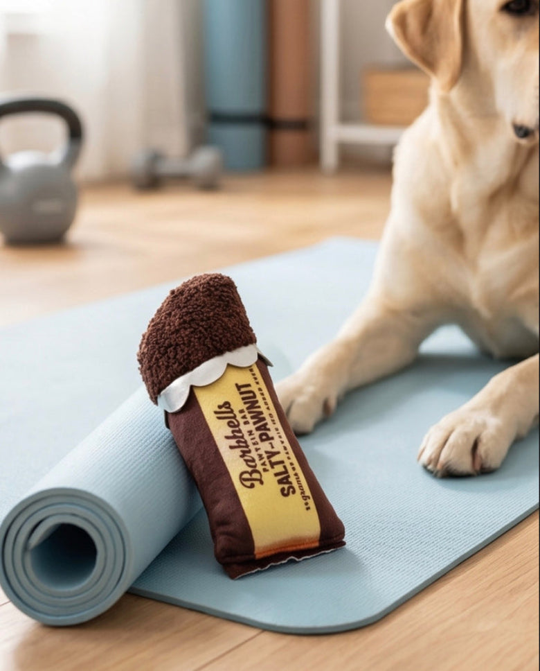 Barkbells Pawtein Bar Plush Squeaky Dog Toy