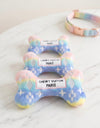 Pink Ombre Chewy Bone Plush Squeaky Dog Toy - 3 Sizes
