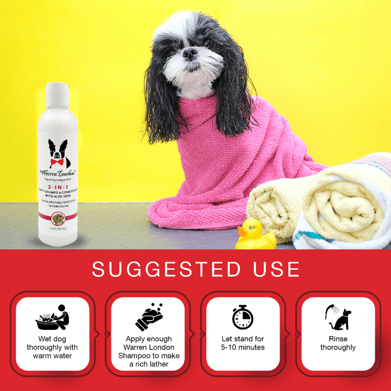 Warren London Pet Grooming Supplies 2-in-1 Puppy Shampoo & Conditioner