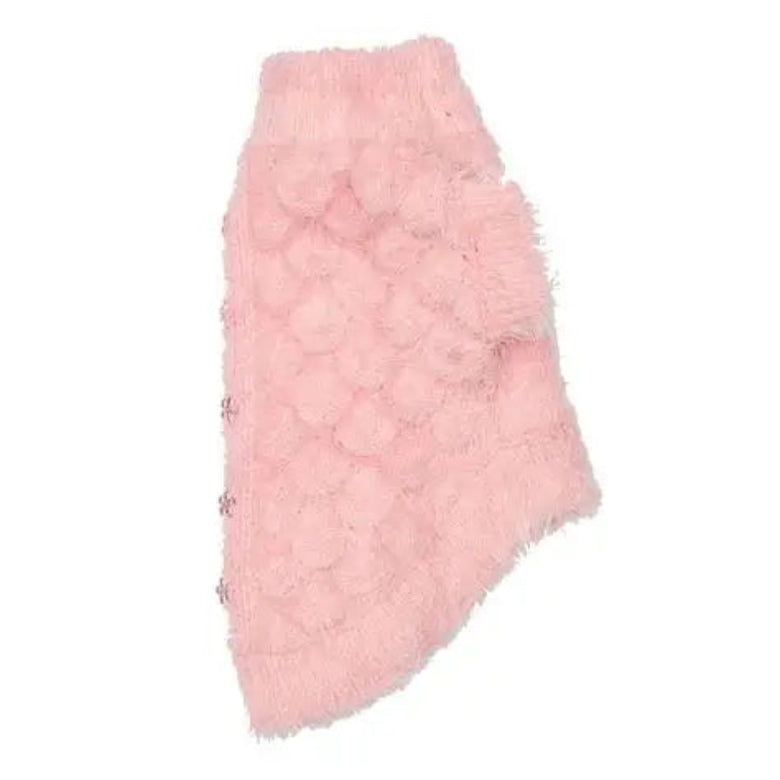 Blossom Feather Soft with Flower Buttons Warm Dog Sweater - Pink