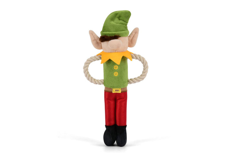 Merry Woofmas Santa's Little Elf-er Plush Squeaky Holiday Dog Toy