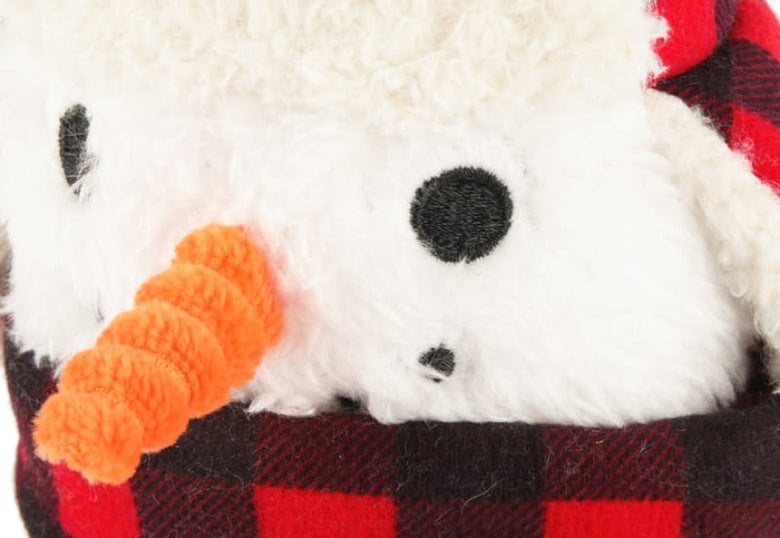 Play Pet Brands dog toys Home for the Holidays Blizzard Buddy Christmas Snowman Plush Squeak Dog Toy