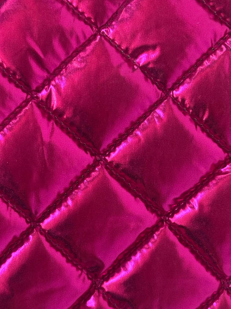 The Dog Squad Dog Coats Mercedes Metallic Coat, Raspberry