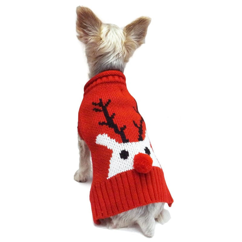 DogoPet.com Sweater Red Nose Reindeer Sweater