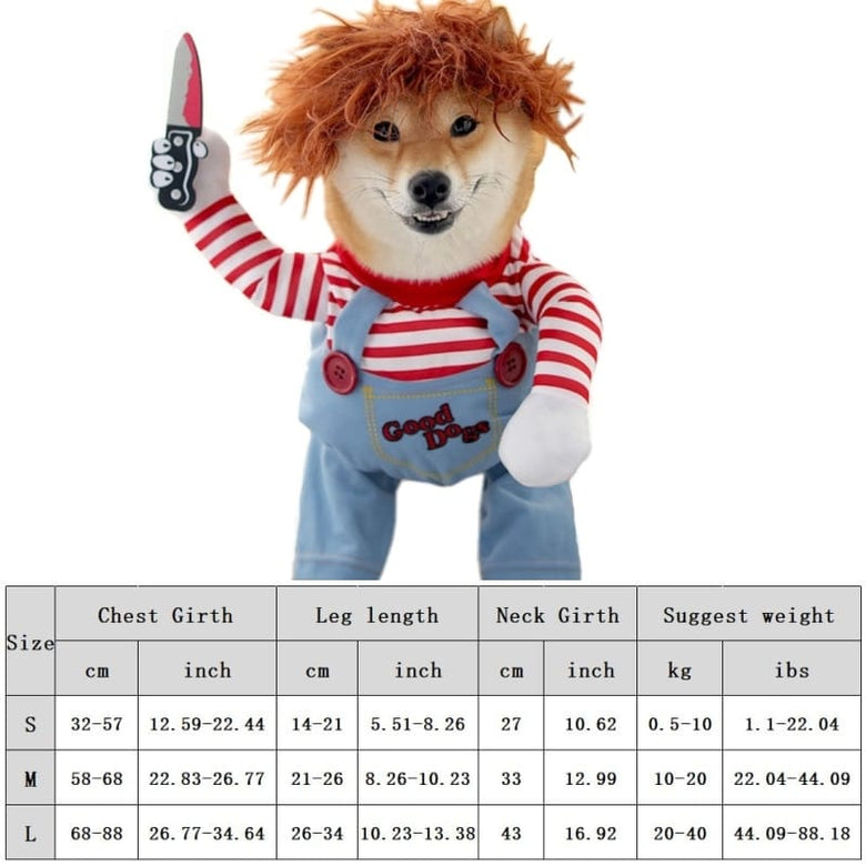 AE-DOGGYZSTYLE dog apparel Chucky Pet Costume
