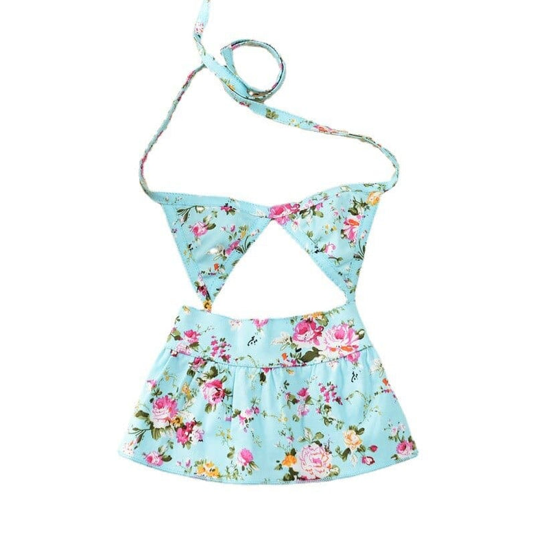 AE-HHS Swimwear Blue / SM Floral Pet Bikini - 2 Piece