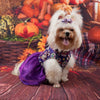 AE-FANTASYH&G dog apparel Halloween Day Of The Dead Skull Dog Dress with Purple Tulle Bottom