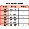 Mirage Pet Products Collars Mini Faux Pearl & Crystel Set Pet Collar