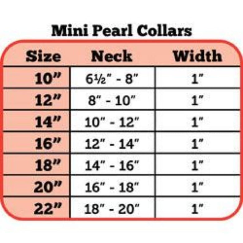 Mirage Pet Products Collars Mini Faux Pearl & Crystel Set Pet Collar