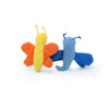Butterfly and Dragonfly Yellow/Blue Spring Plush Cat Toy Set - 2 Pc