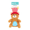 ZippyPaws Dog Toys Cheeky Chumz Americana Patriotic Bear Plush Squeaky Dog Toy