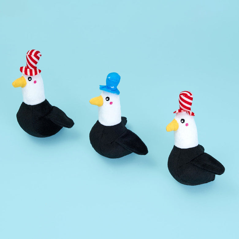 Eagles Miniz Patriotic Americana Plush Squeaky Dog Toy Set - 3 Pc