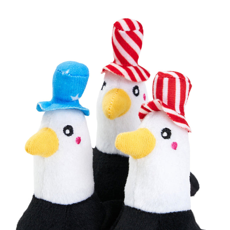 Eagles Miniz Patriotic Americana Plush Squeaky Dog Toy Set - 3 Pc