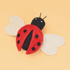 EcoZippy Corduroy Critter Ladybug Squeaky Dog Toy