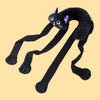 EcoZippy Halloween Crinkle Scaredy Black Cat Plush Squeaky Dog Toy