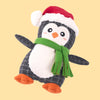 EcoZippy Christmas Holiday Cotton Cuddler Penguin Plush Squeaky Dog Toy