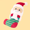 EcoZippy Christmas Holiday Santa Stocking Plush Squeaky Dog Toy