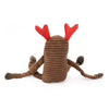 Holiday Crinkle Reindeer Christmas Plush Squeak Dog Toy - 2 Sizes
