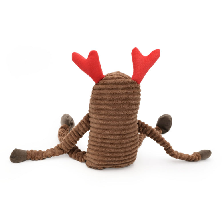 Holiday Crinkle Reindeer Christmas Plush Squeak Dog Toy - 2 Sizes