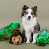 Christmas Holiday Hedgehog Plush Squeaky Dog Toy - 2 Sizes