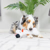 Snowman Bone Winter Christmas Holiday Plush Squeaky Dog Toy