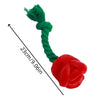 TM - FUNNYSNOW dog toys Plush Red Rose Flower Rope Tug Dog Toy