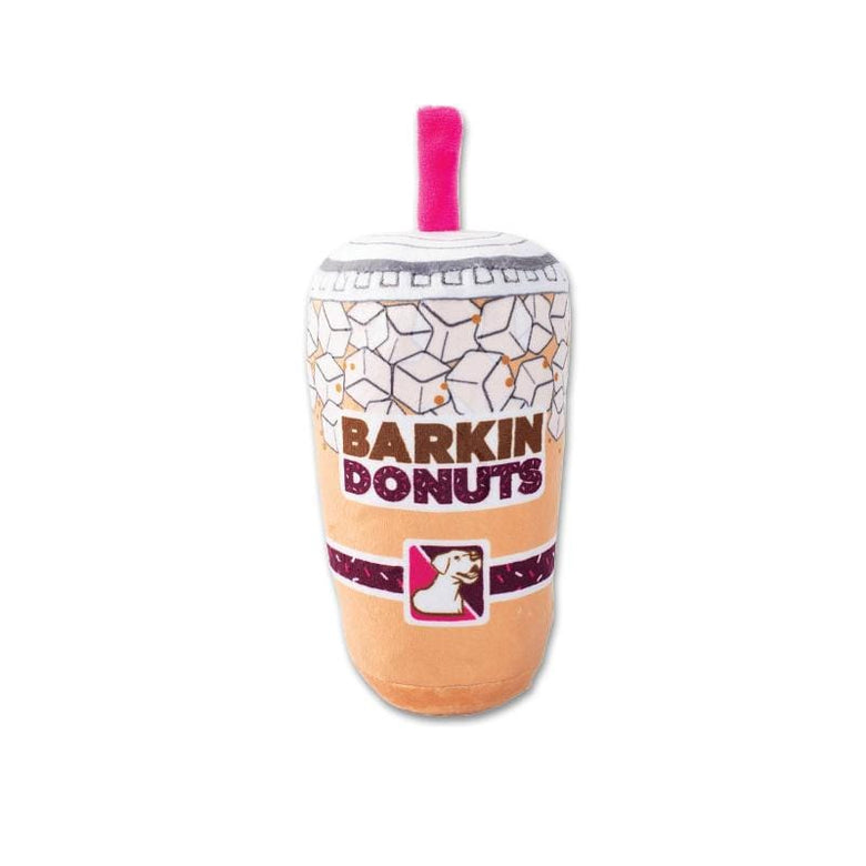 Wagsdale dog toys Barkin Donuts Iced Coffee Plush Dog Toy