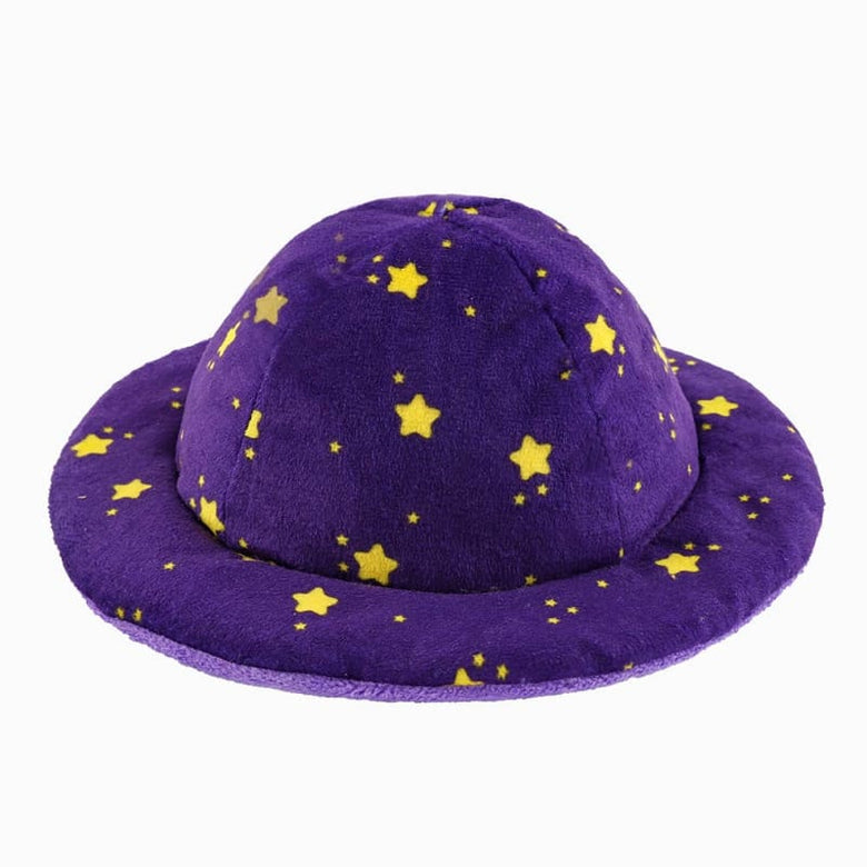 Hugsmart Products Inc dog toys Space Paws Purple Orange Flip the UFO Plush Dog Toy