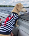 Parisian Pet® Tee's Red Lobster Striped Chasing Tail Summer Vibe Dog T-Shirt
