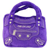 Pawlenciaga Purple HandBag Plush Squeaker Dog Toy