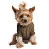 Doggie Design SWEATERS 100% Combed Cotton Cable Knit Dog Sweater - Herb Green